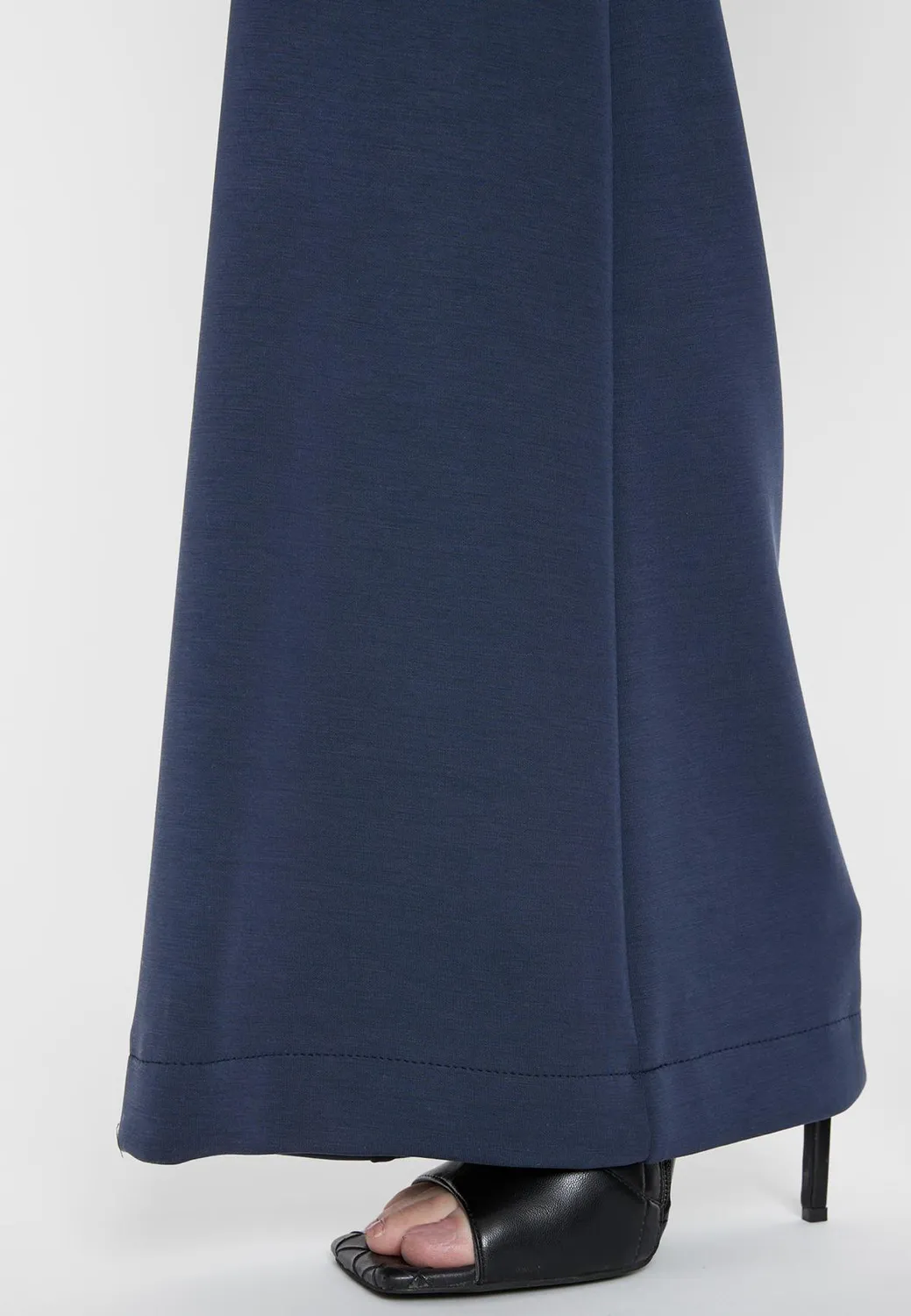 Ana Alcazar Segusa pantaloni flare jersey blu scuro