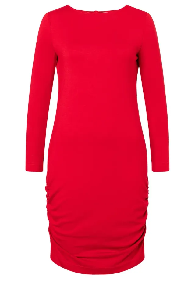 Ana Alcazar Sisly abito mini jersey rosso schiena