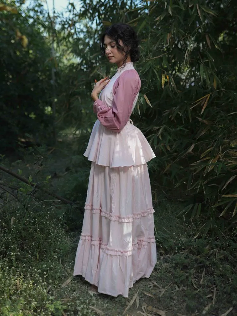 Our Dve Fae Zuphlas Dress vestito rosa cotone 54"
