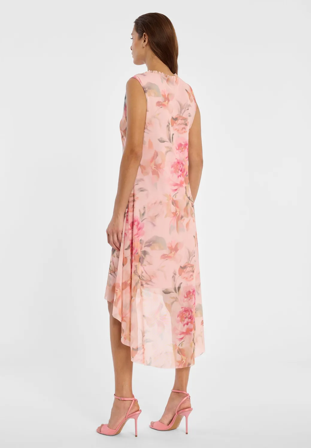 Ana Alcazar Devar abito tulle rose rosa corto dietro lungo