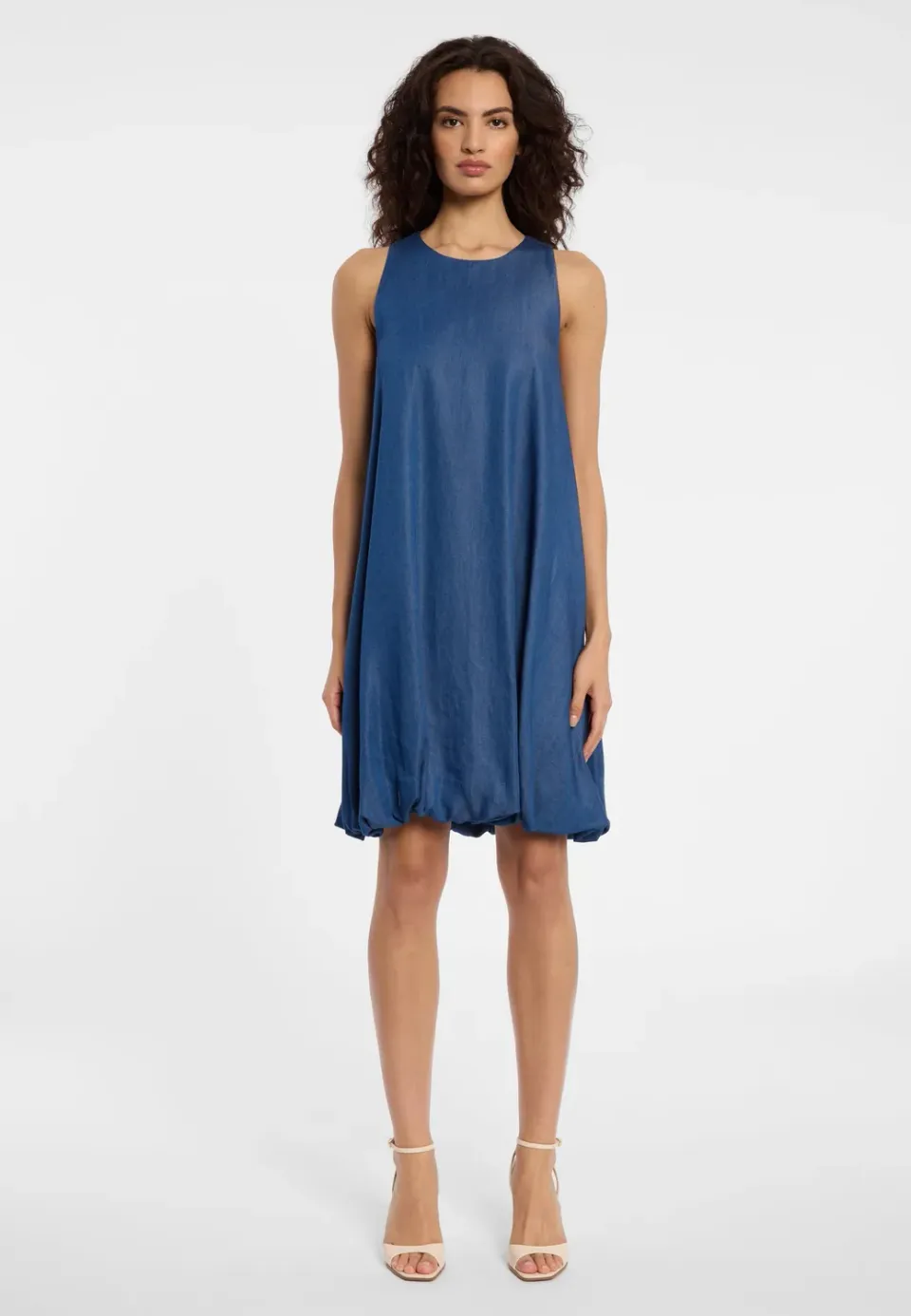 Ana Alcazar Darin abito denim palloncino blu scuro