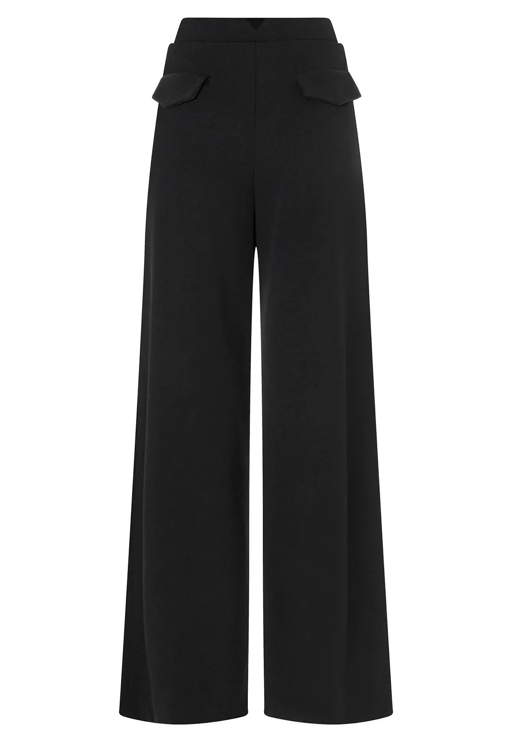 Ana Alcazar Adya pantaloni palazzo neri pieghe eleganti