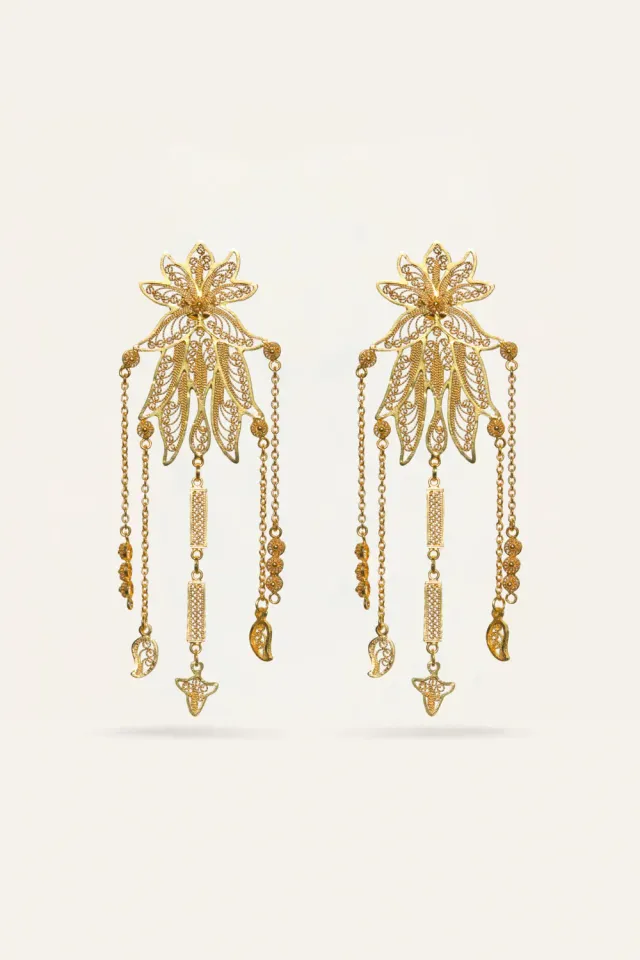 Johanna Ortiz Celestial Swing orecchini oro filigrana