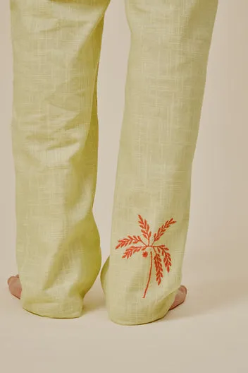 Dahlia Cecil pantaloni unisex cotone khadi dritti