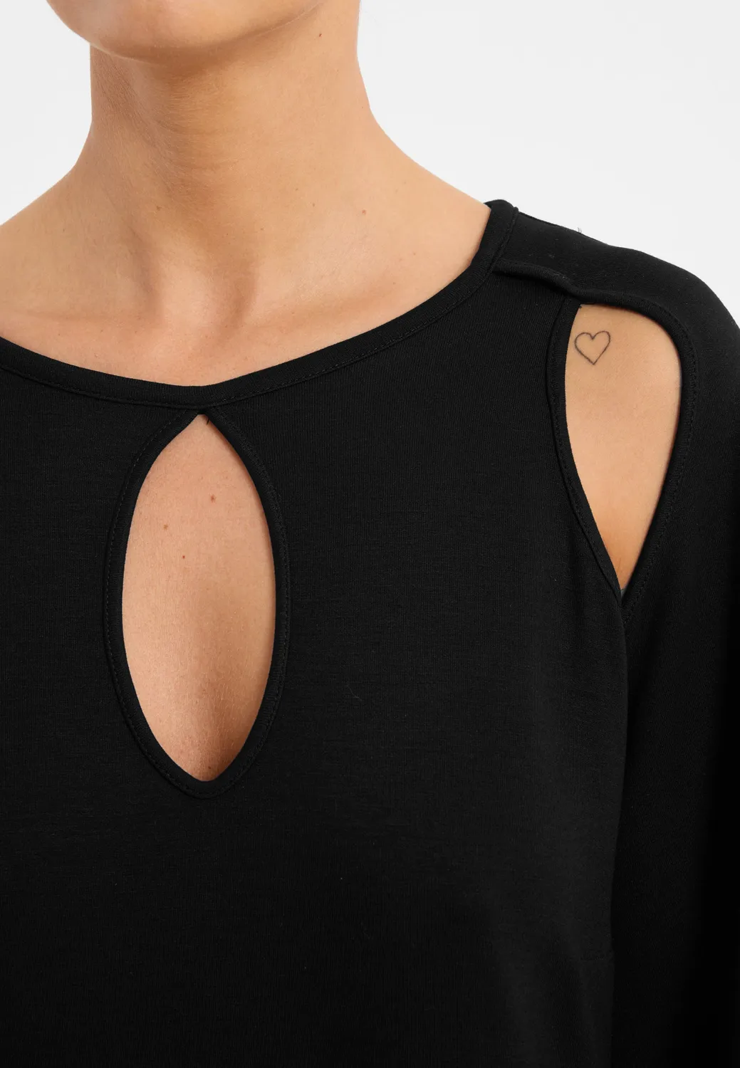 Ana Alcazar Corry mini abito nero cut-out