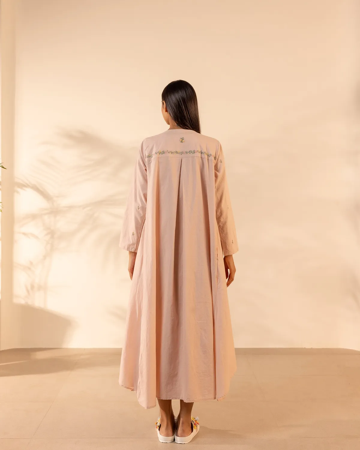 Our Dve Saffron Sky shrug rosa cotone