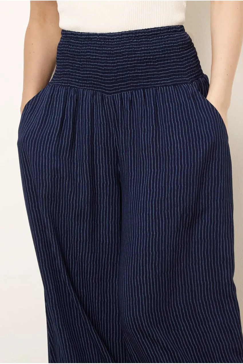 Blue Vanilla Wide Leg pantaloni navy L/XL gamba ampia