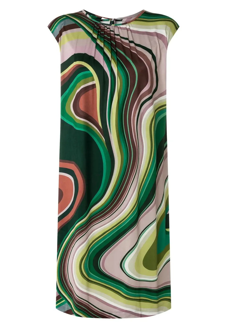 Ana Alcazar Kirea abito jersey fantasia verde lilla