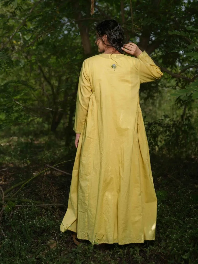 Our Dve Fae Jeremiah Dress abito giallo cotone