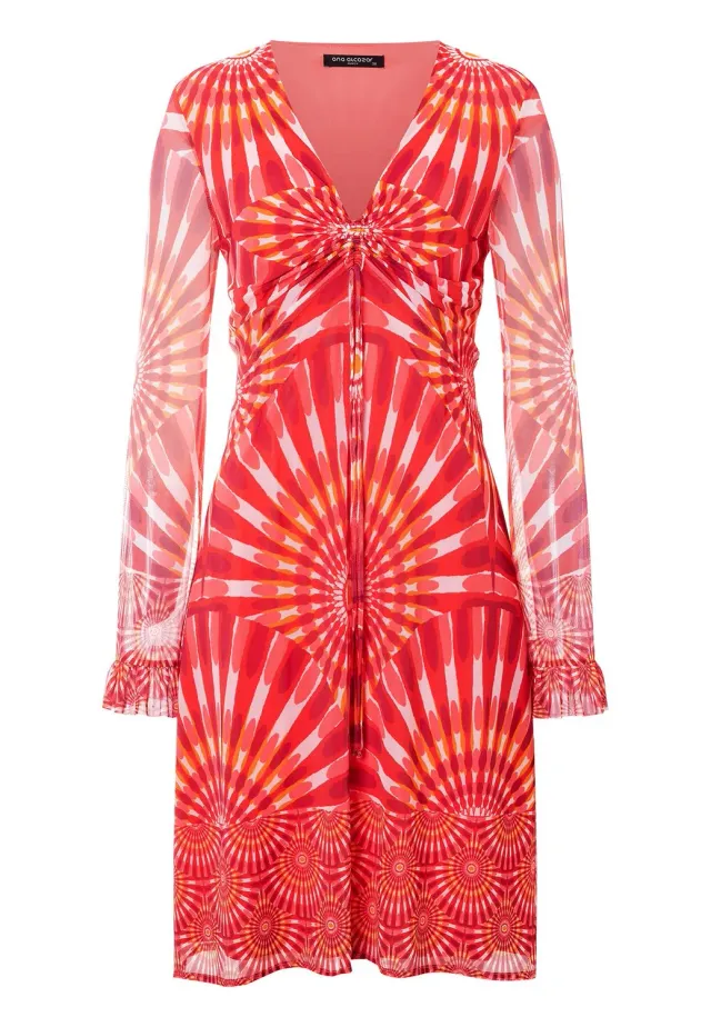 Ana Alcazar Pesina abito tunica batik rosso