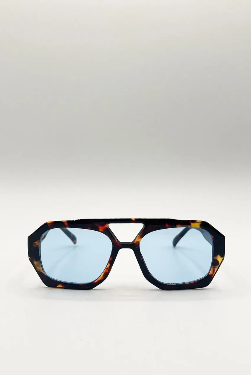 SVNX SG2500320 occhiali da sole tartarugati lenti blu navigator