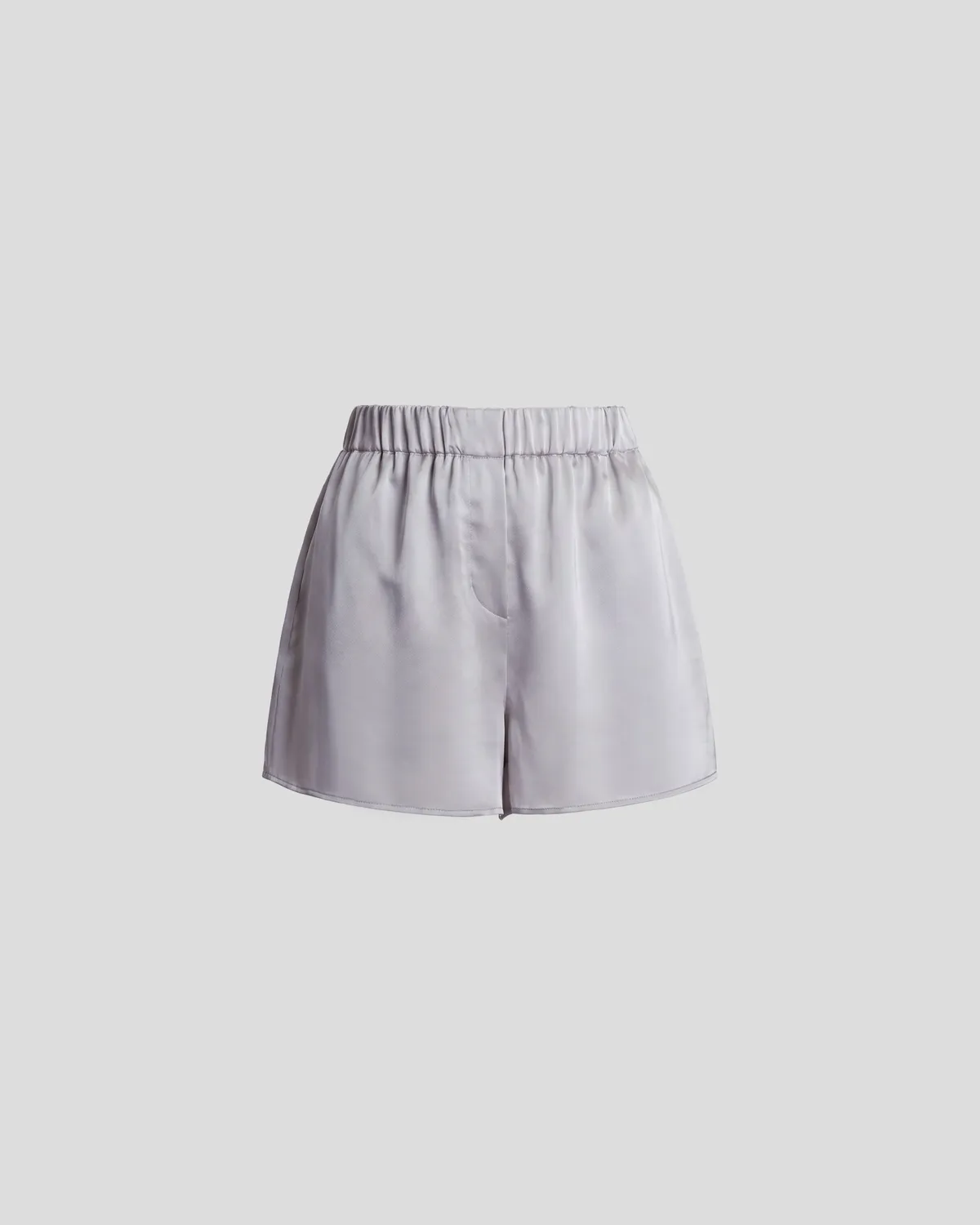Violante Nessi Hopper shorts satin grigio perla