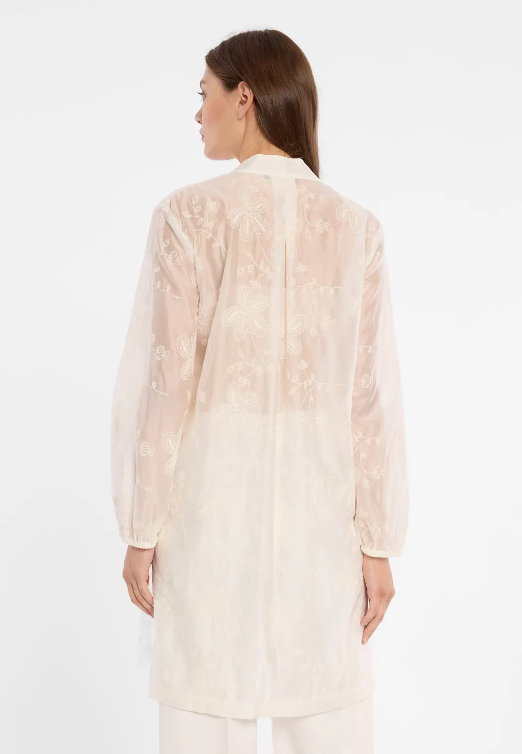 Ana Alcazar Doremia blusa lunga ricamata crema