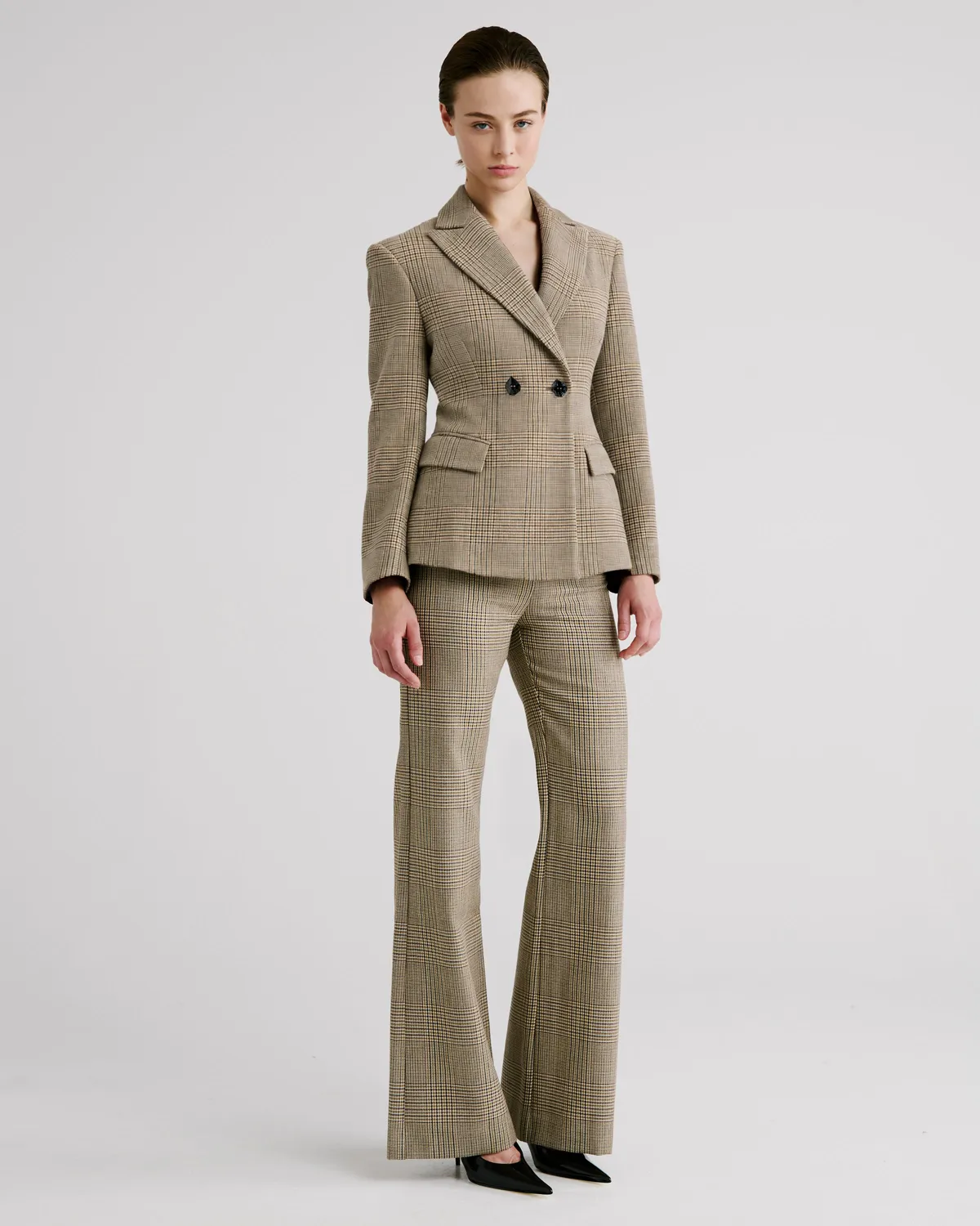 Violante Nessi Burri blazer pied-de-poule lana