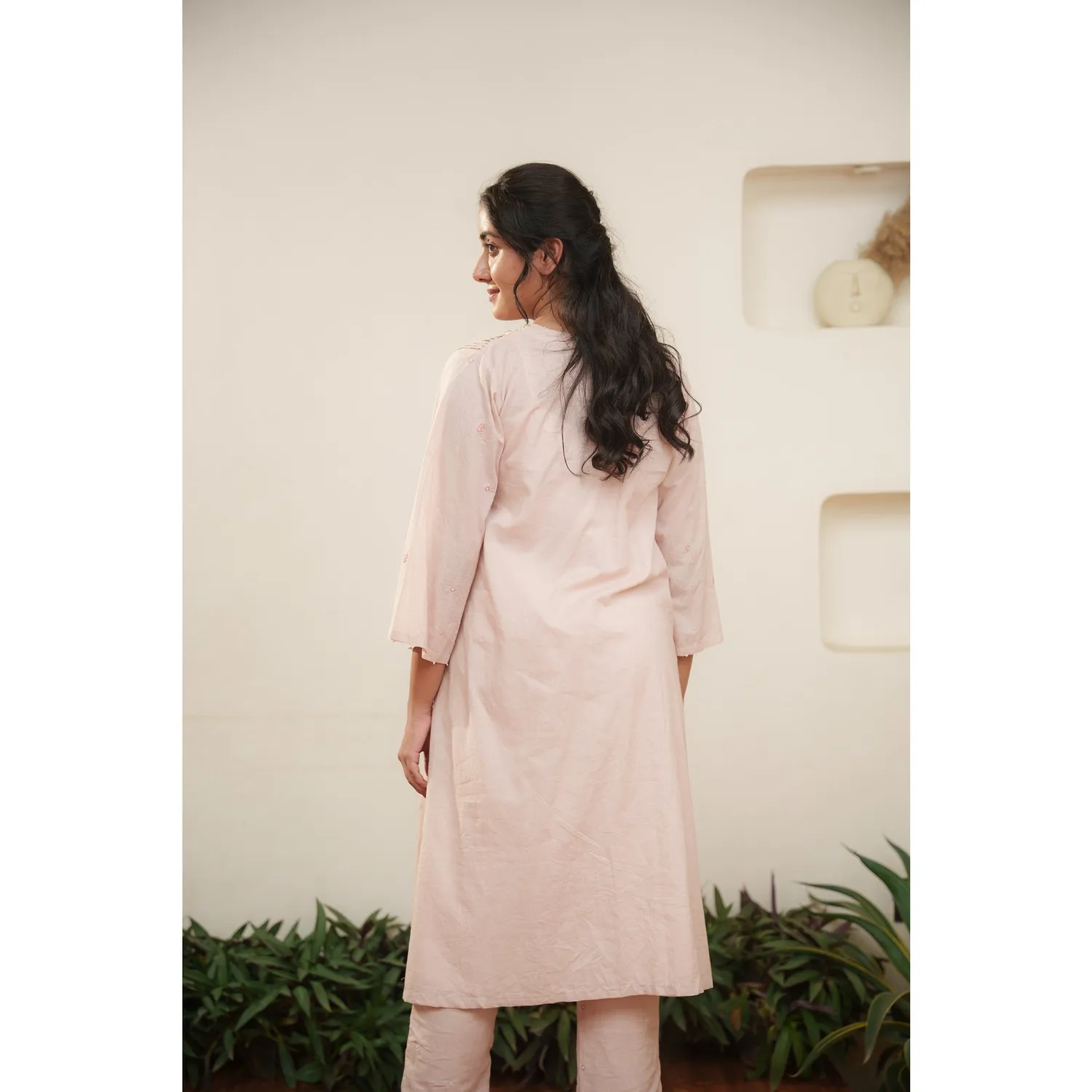 Our Dve Capsule 9 pantaloni cotone rosa 36"