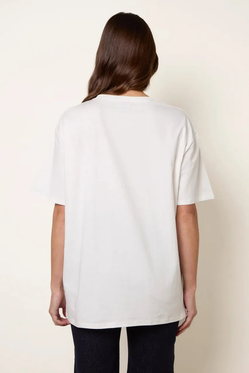 Blue Vanilla t-shirt avorio stampa fragola cotone S/M M/L