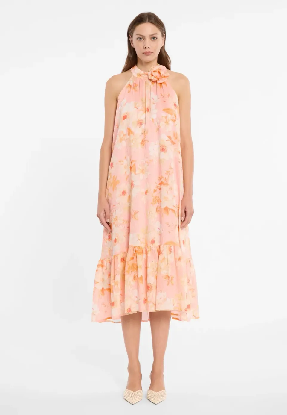 Ana Alcazar Doreyak abito midi fiori scollo holder