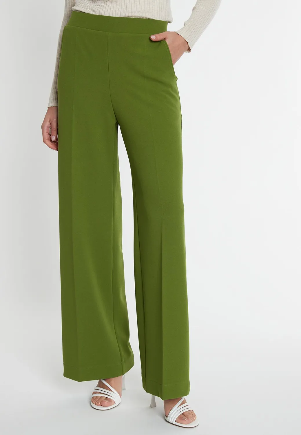 Ana Alcazar Silasa pantaloni larghi verde mela