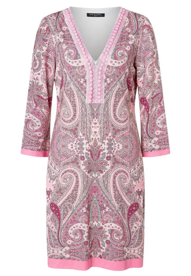 Ana Alcazar Zipi abito scollo V stampa paisley