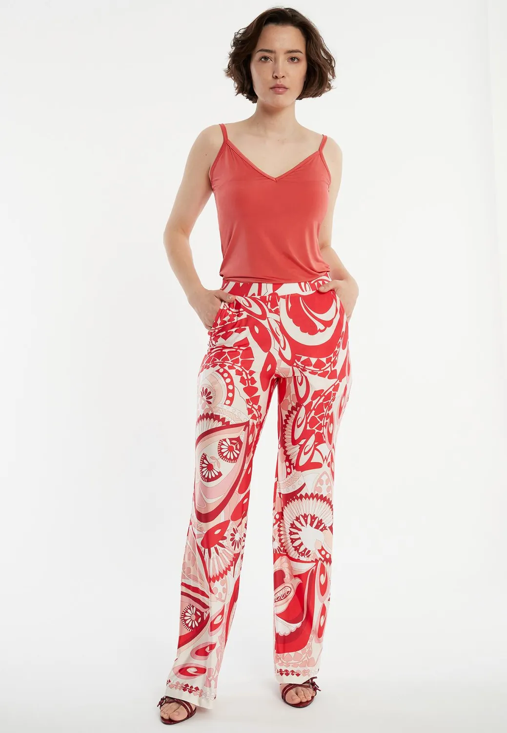 Ana Alcazar Zinora pantaloni jersey fantasia floreale
