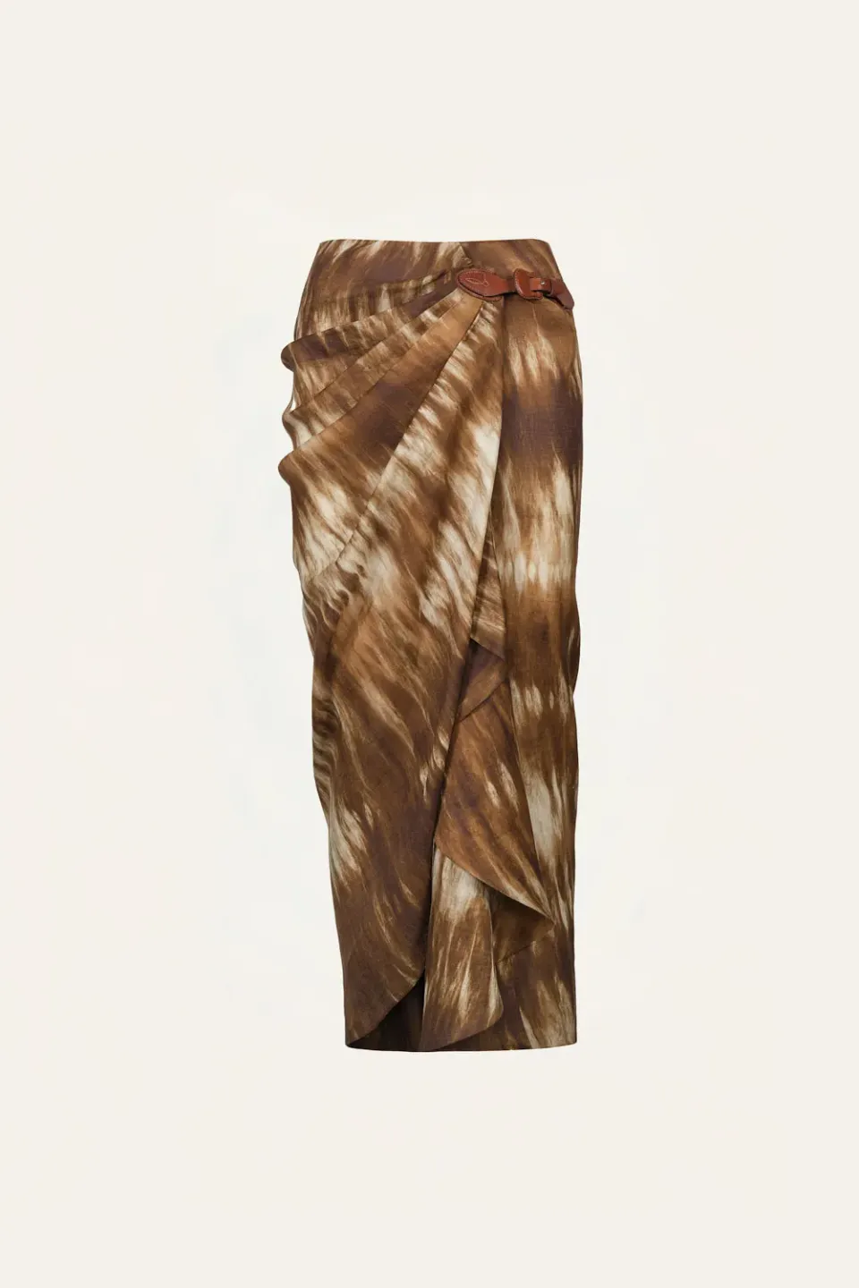 Johanna Ortiz Expedition gonna lino marrone midi