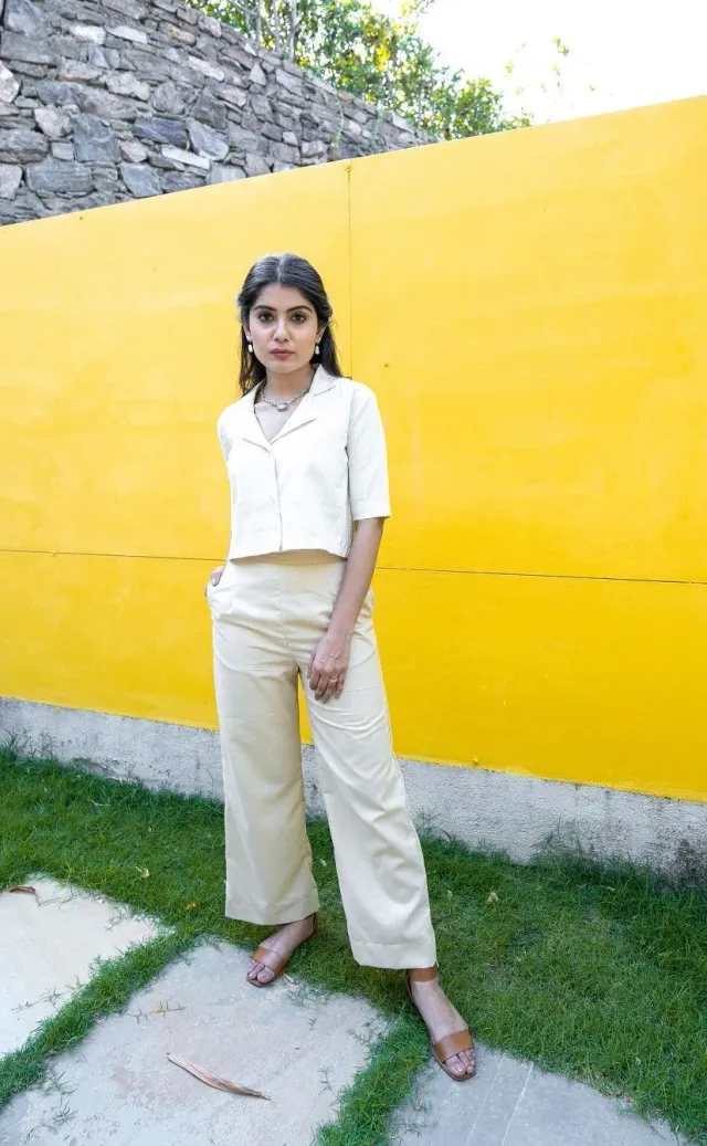 Our Dve Crop Shirt camicia corta tessuto a mano