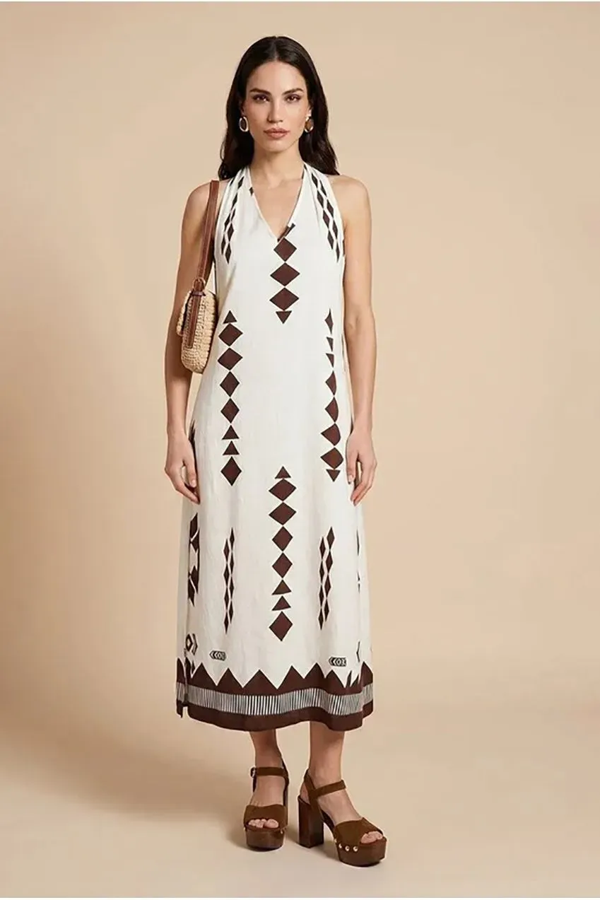 Urban Bliss Patterned abito maxi marrone fantasia