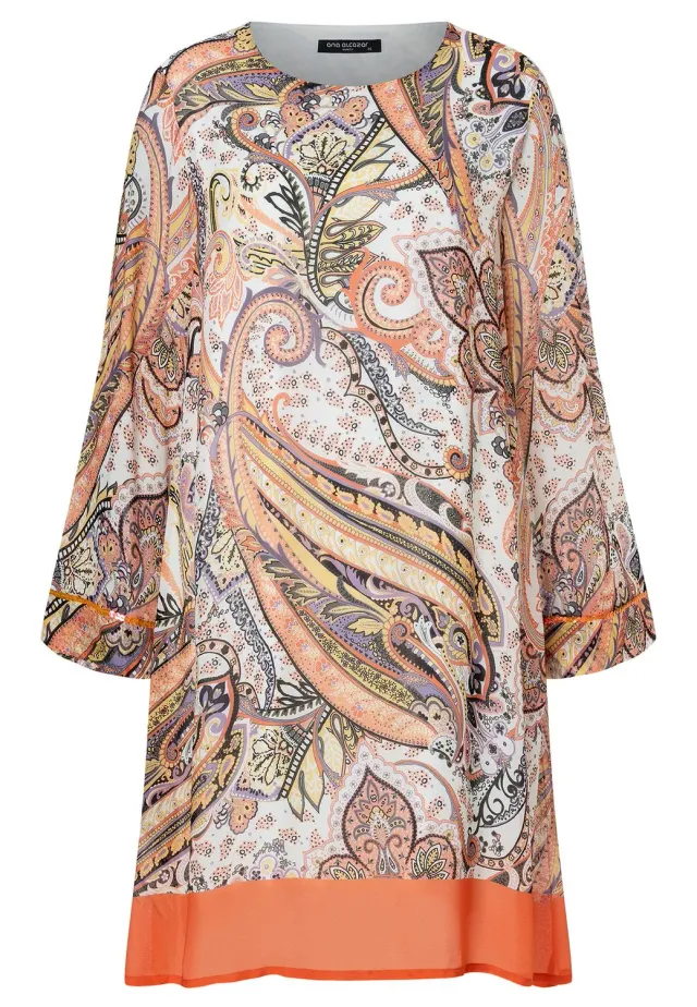 Ana Alcazar Zenna abito chiffon fantasia paisley