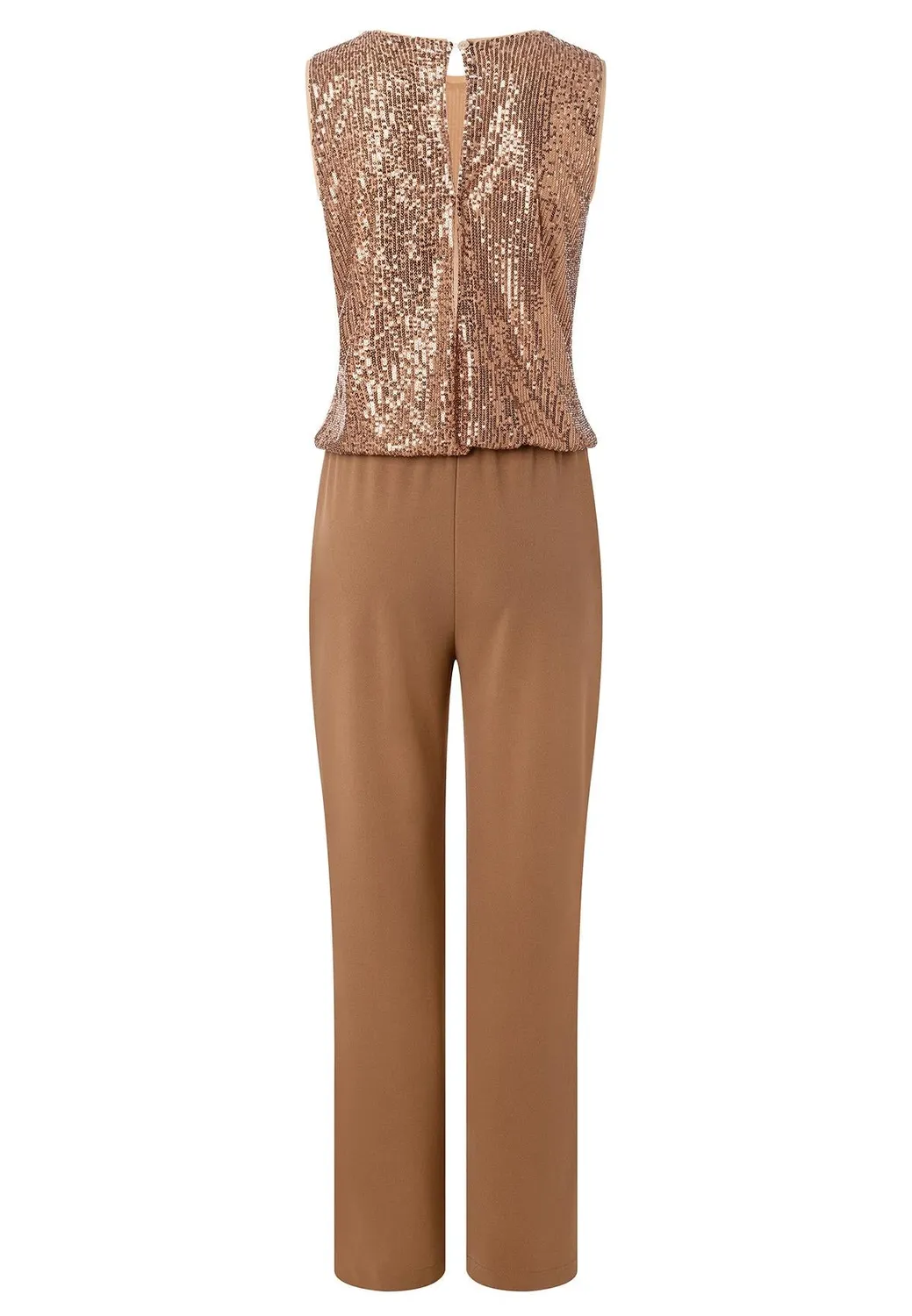 Ana Alcazar Paamy tuta elegante paillettes oro rosa