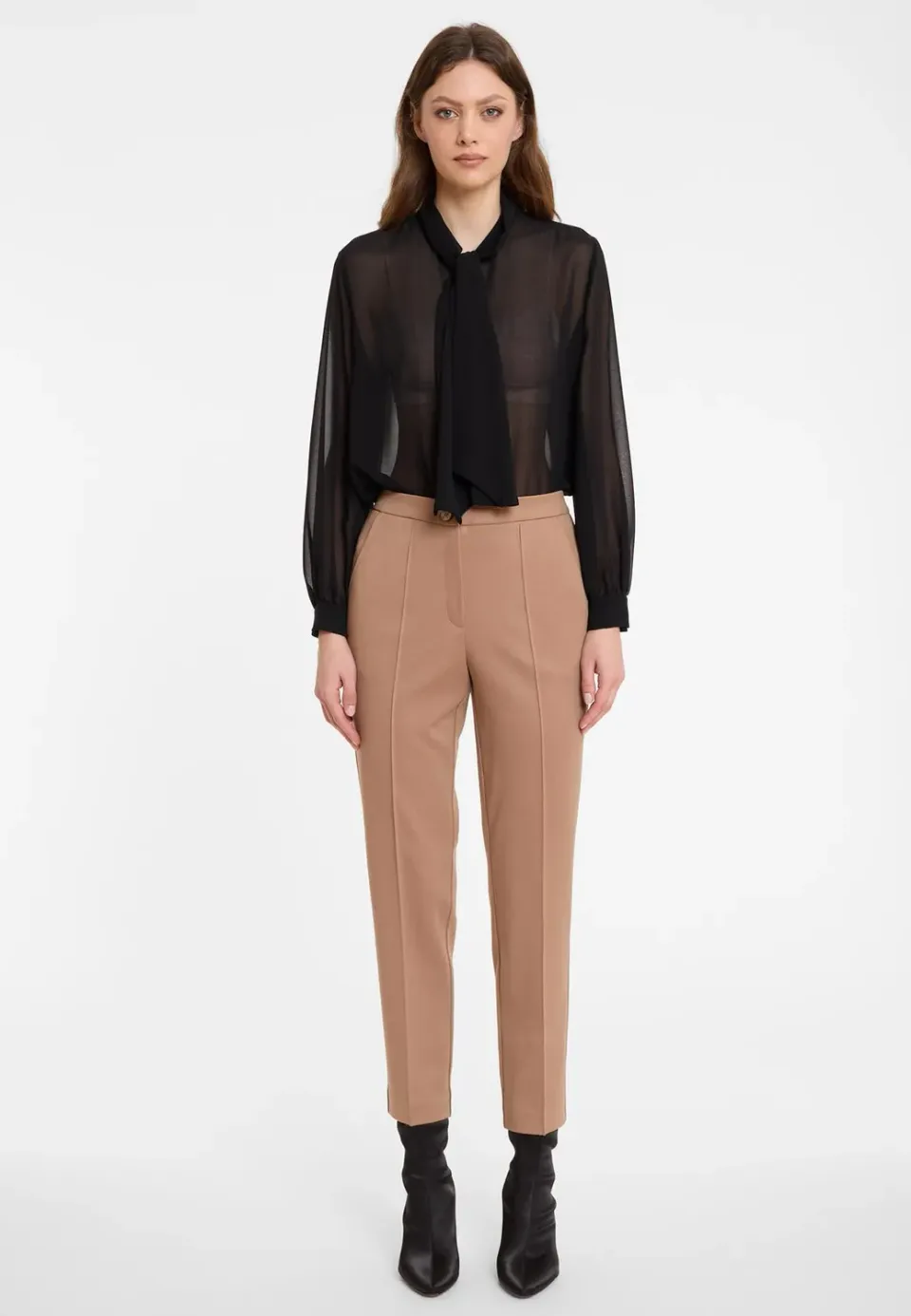 Ana Alcazar Ajasa pantaloni sigaretta 7/8 beige