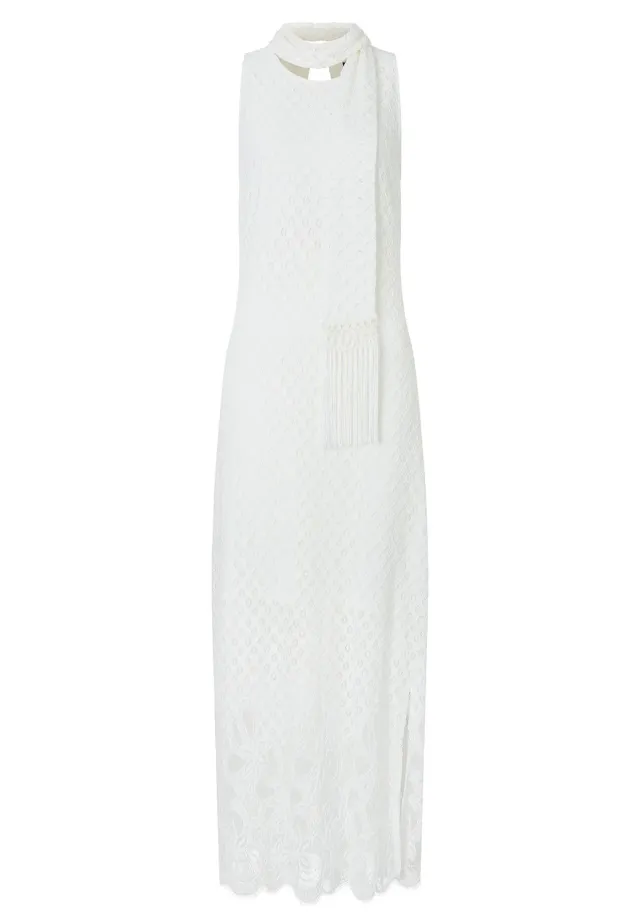 Ana Alcazar Paely abito lungo pizzo elegante