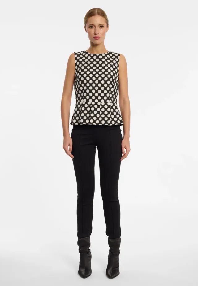 Ana Alcazar Enlaya top peplo pois jacquard