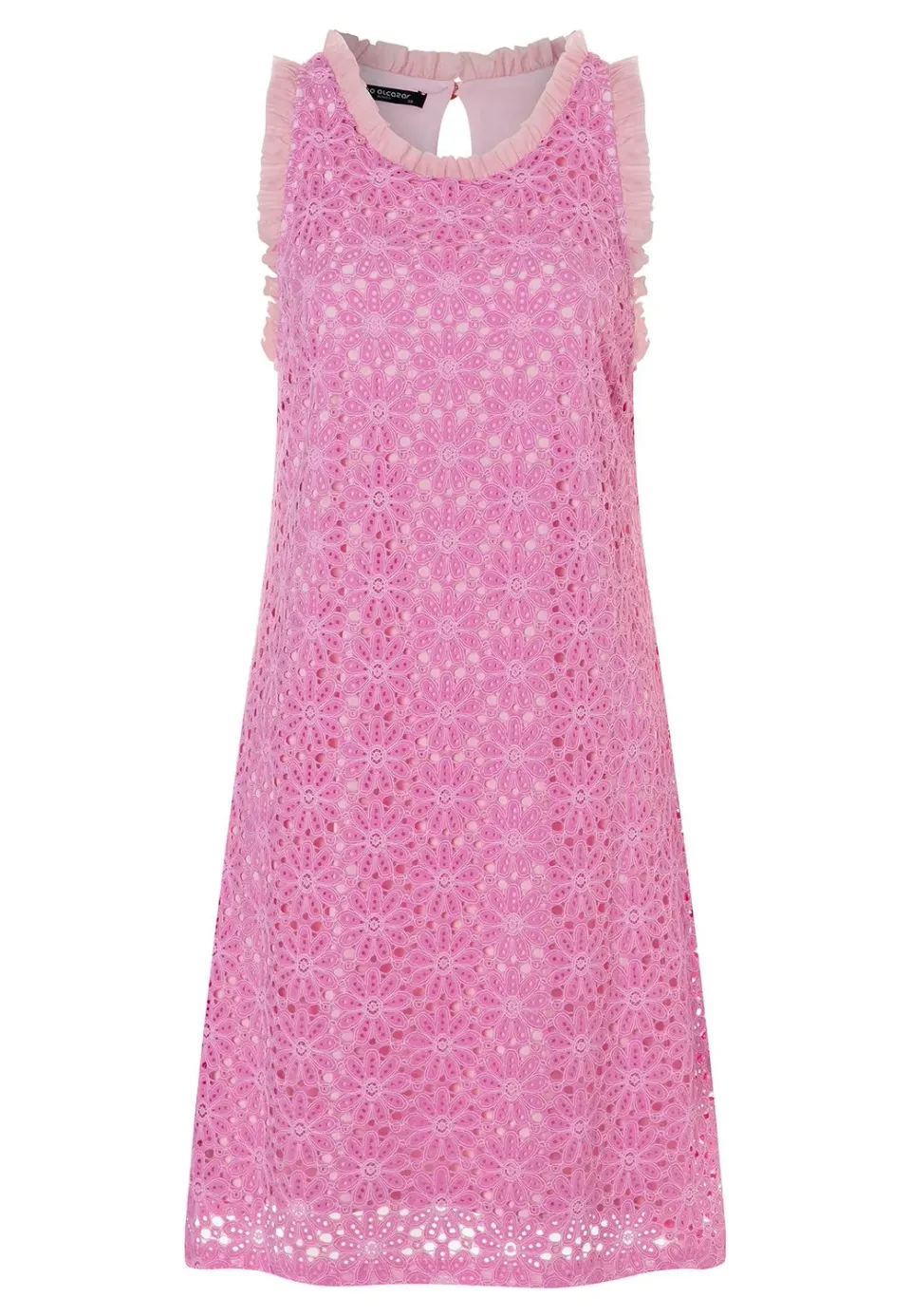 Ana Alcazar Wafea abito corto pizzo rosa