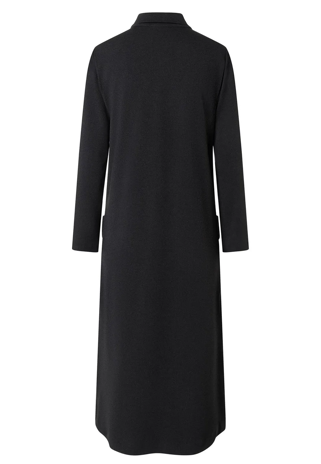 Ana Alcazar Afemi abito camicia midi nero bottoni oro