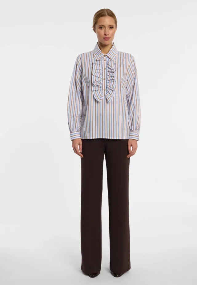 Ana Alcazar Evamari blusa panna righe jabots