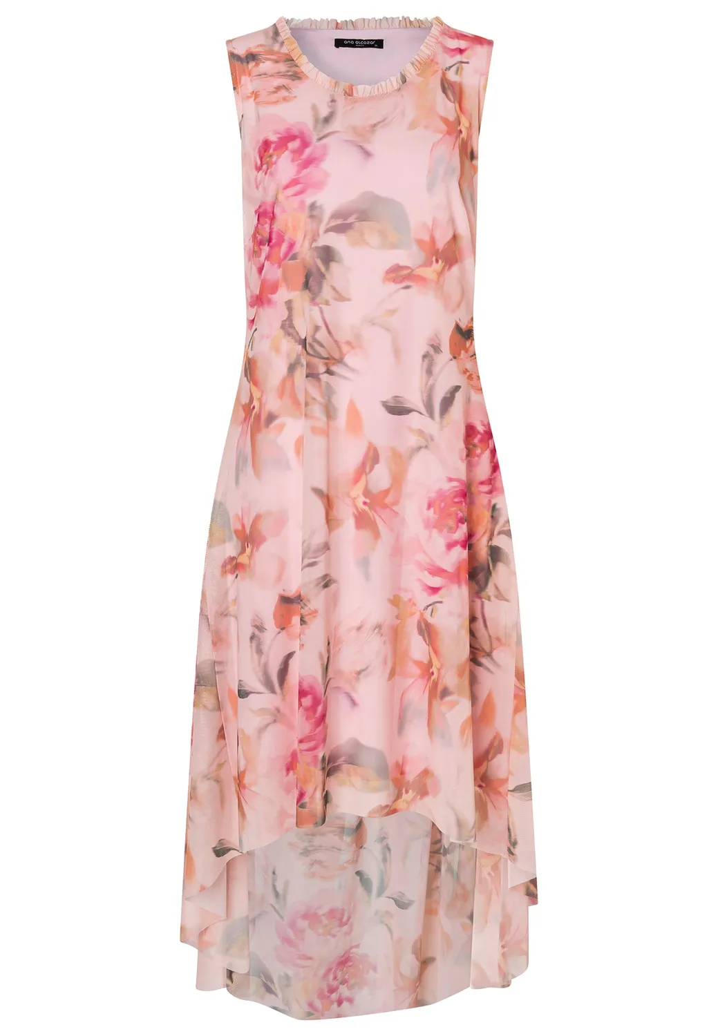 Ana Alcazar Devar abito tulle rose rosa corto dietro lungo
