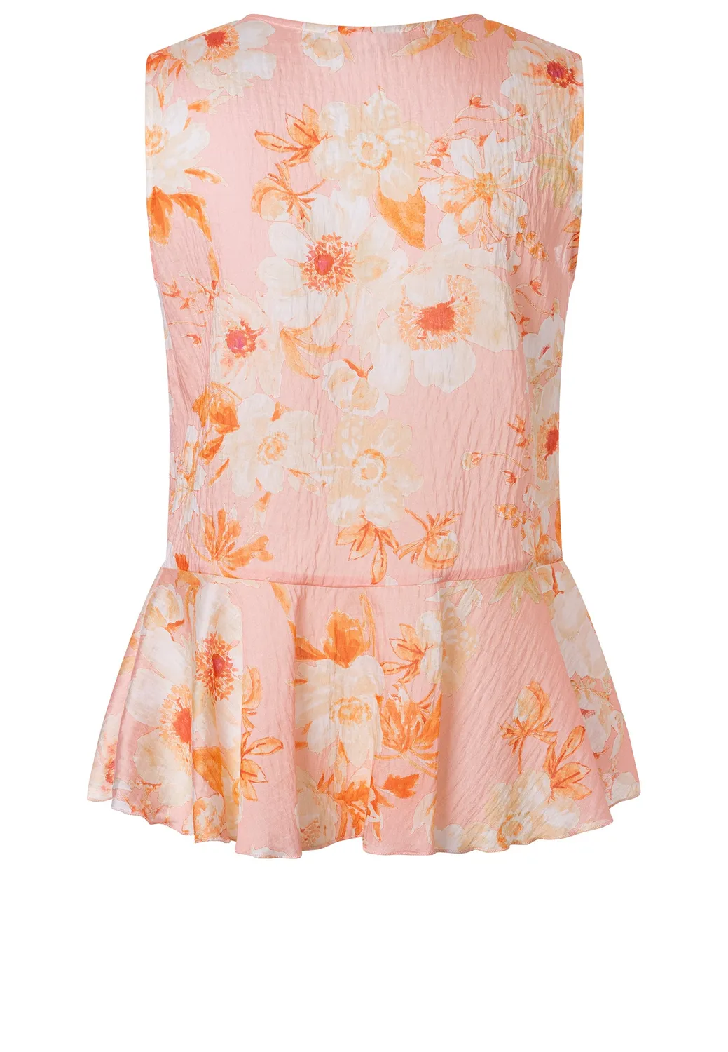 Ana Alcazar Dorivay top peplum floreale rosa
