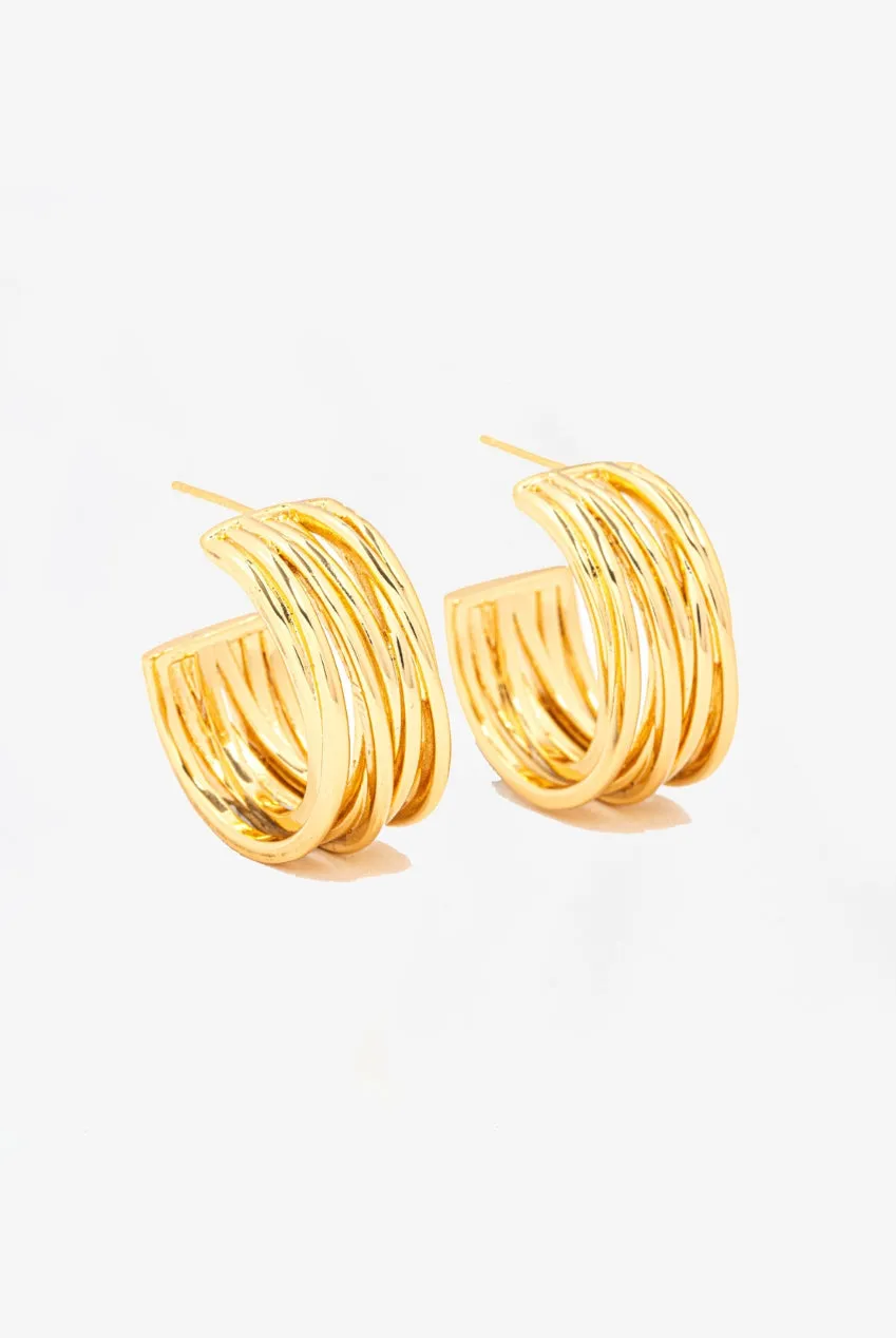 Uchi & Soto Nami orecchini oro twist