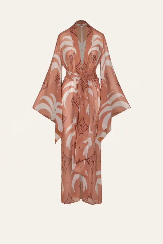 Johanna Ortiz Amazon kimono pesca georgette cintura