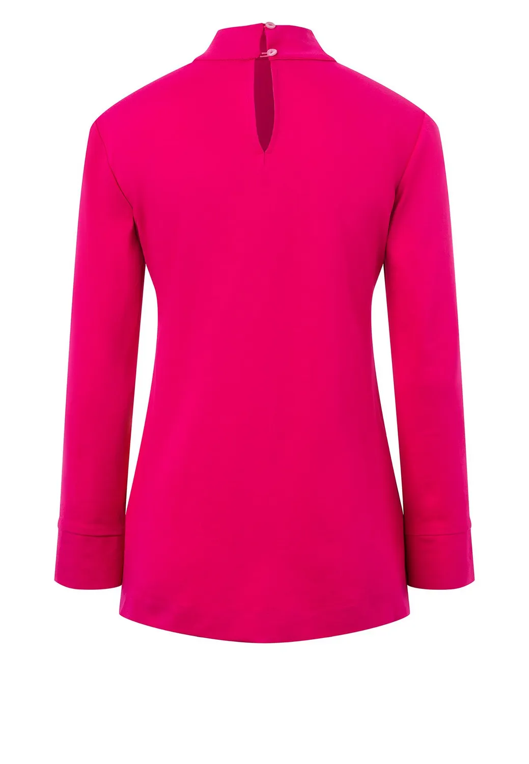 Ana Alcazar Iwane top lungo rosa collo alto