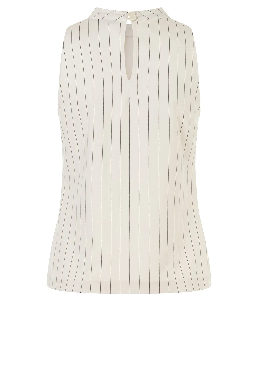 Ana Alcazar Draya top gessato bianco elegante