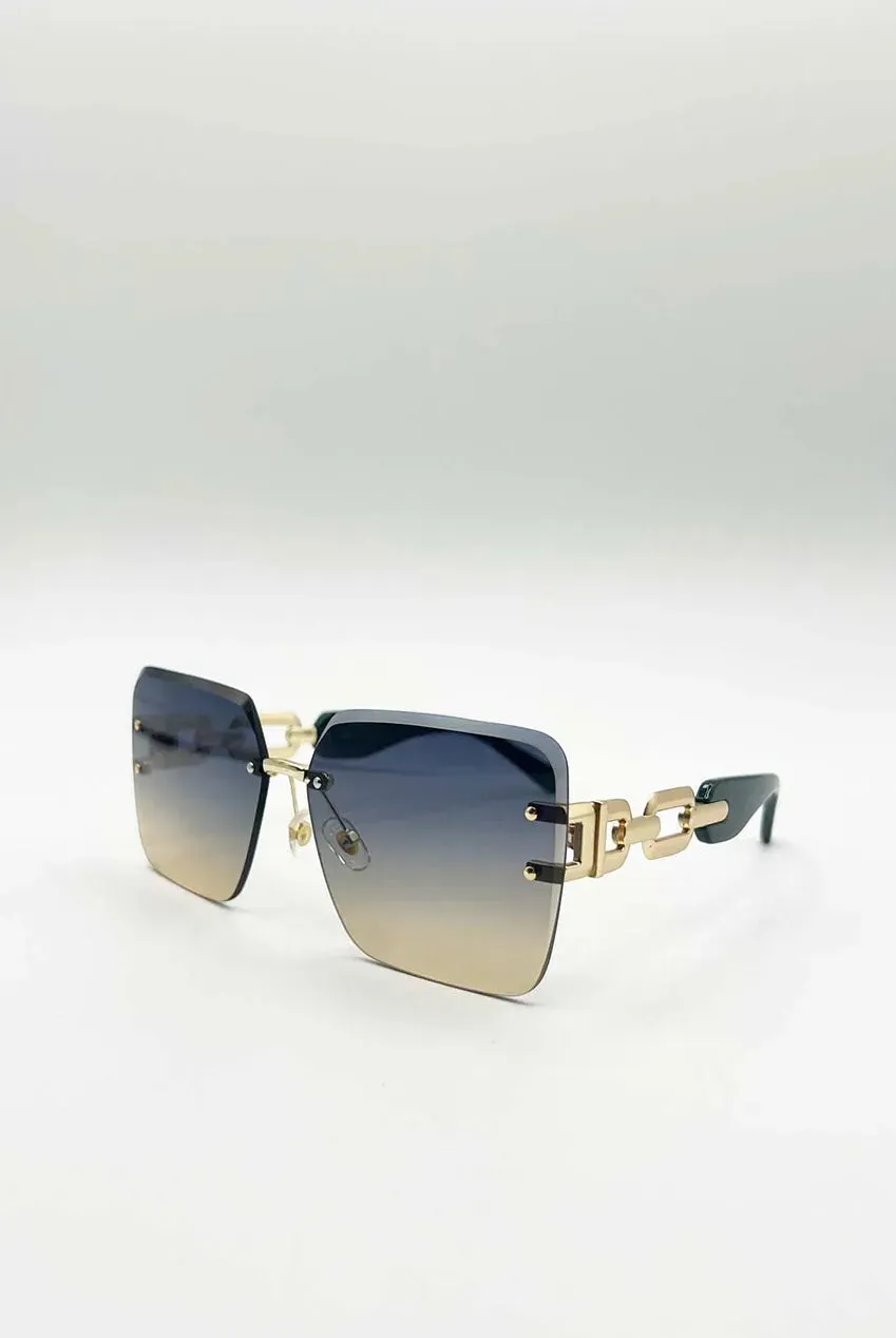 SVNX SG2501020 occhiali da sole blu navy oro UV400