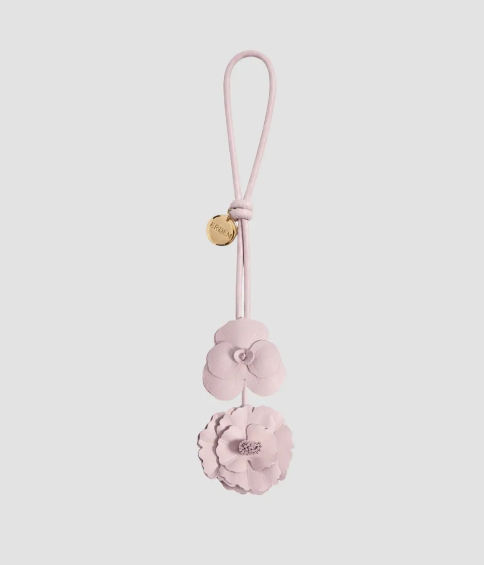 Erdem Flower Leather charm borsa pelle fiore