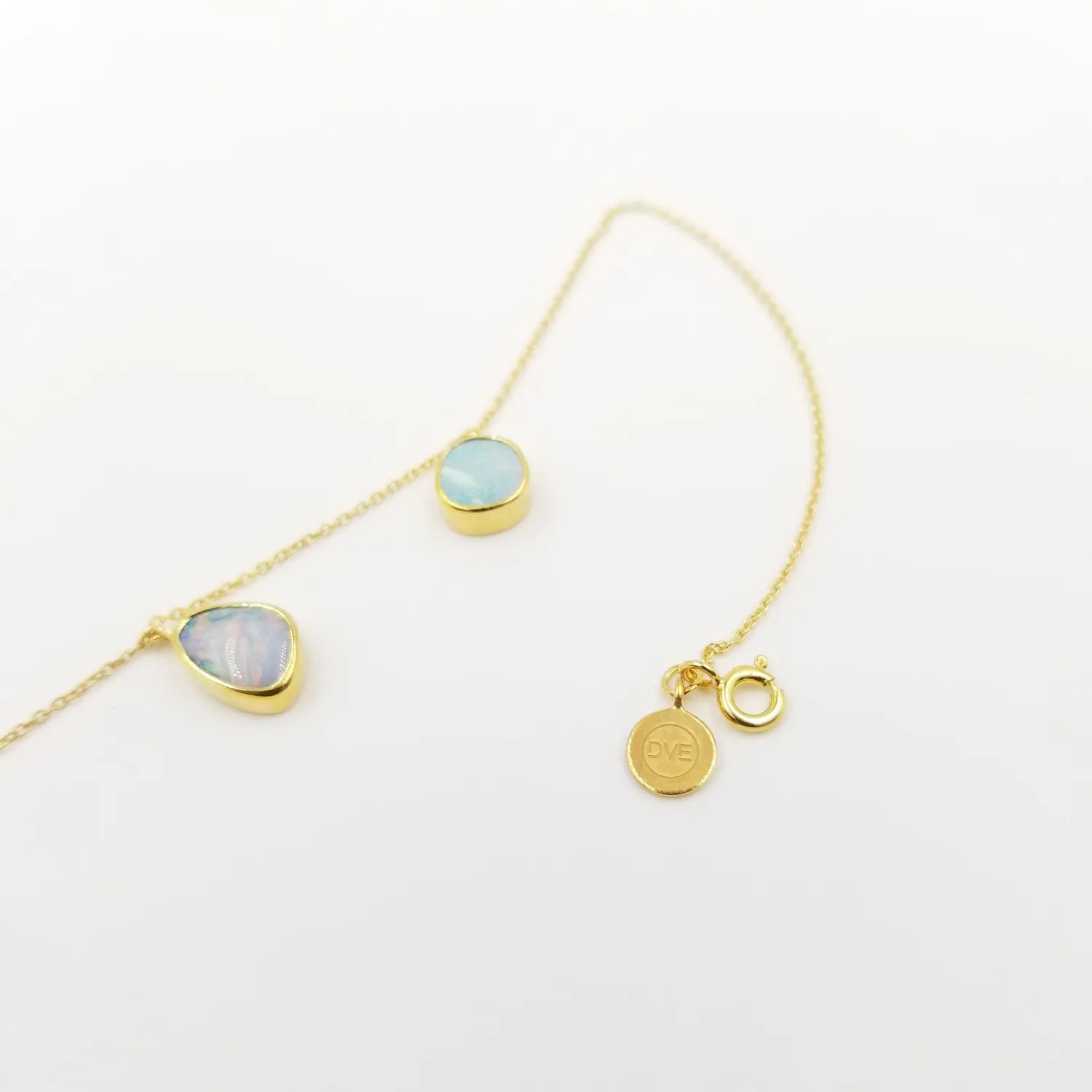 Our Dve Blue Opal choker oro opale blu argento
