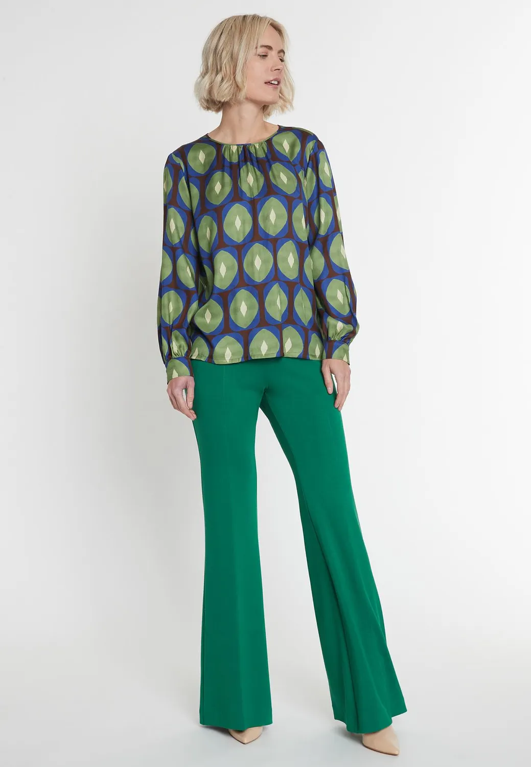 Ana Alcazar Maanis top blusa raso taglio casual
