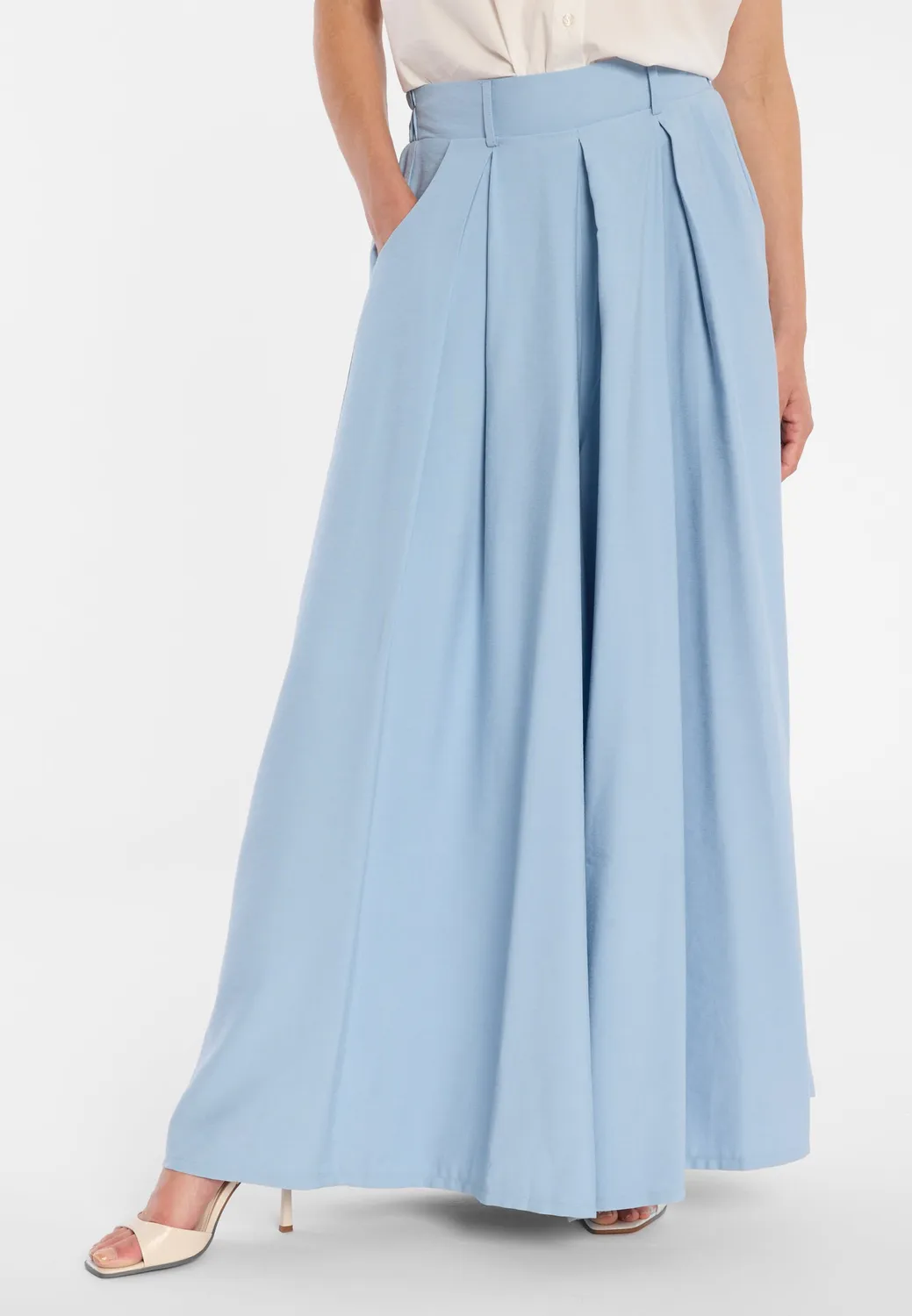 Ana Alcazar Palazzo Trousers Doria pantaloni palazzo azzurri
