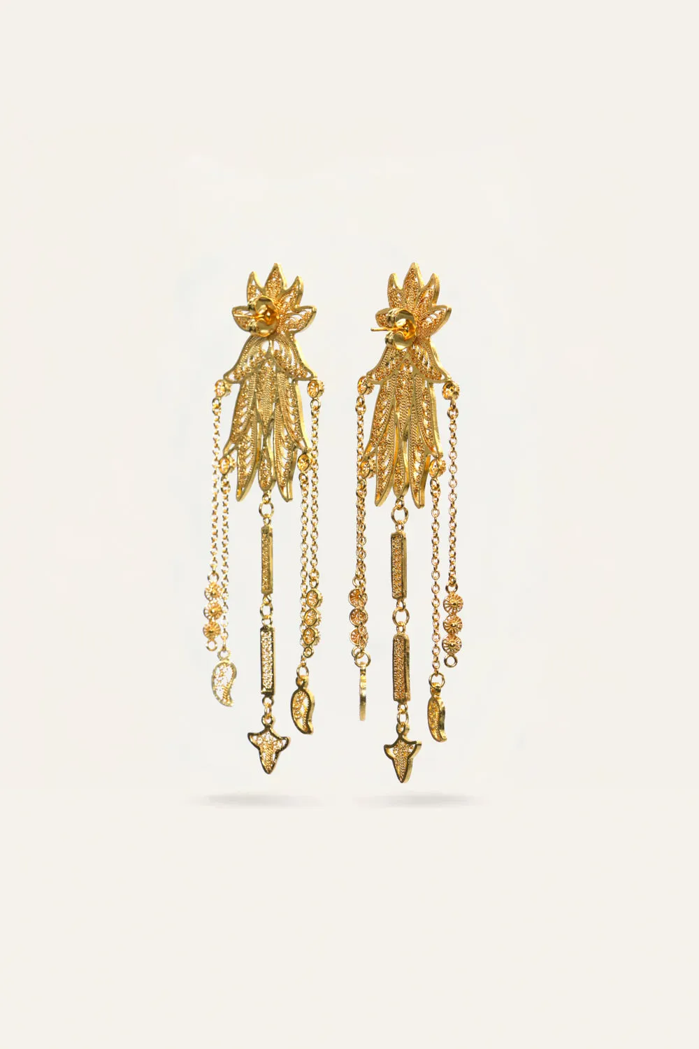 Johanna Ortiz Celestial Swing orecchini oro filigrana