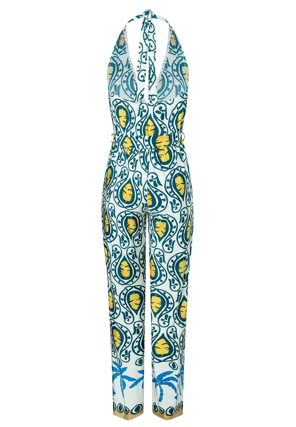 Ana Alcazar Winora Tuta Jersey Stampa Palma Halter