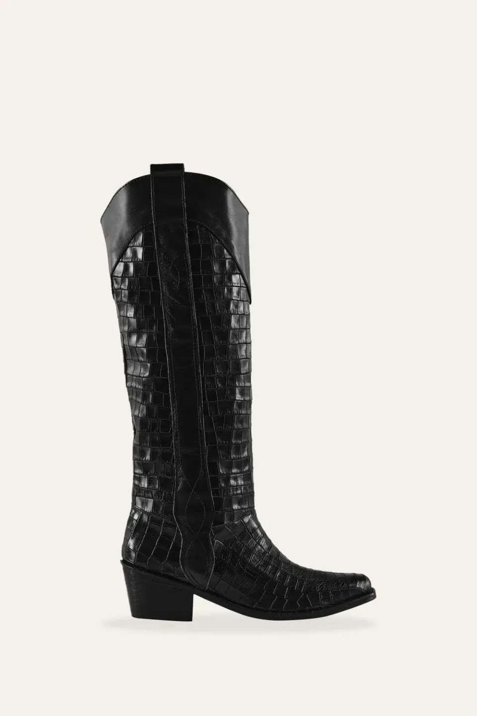 Johanna Ortiz Country Boho Boot stivali pelle nero
