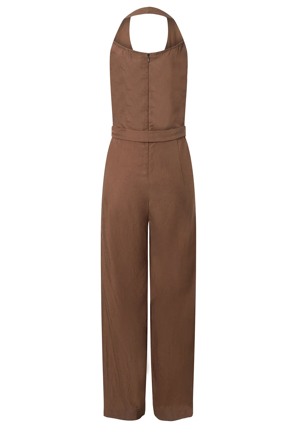 Ana Alcazar Dorexo tuta cappuccino halterneck